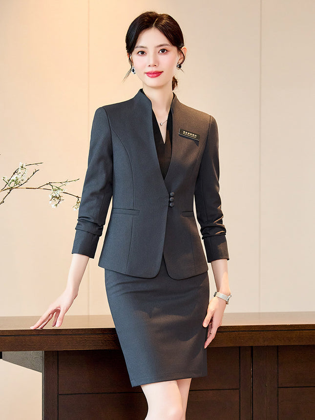 Professional Suit Vest suit Waitress Hotel Attendant Work Clothes Dental Oral Front Desk Horse Clamp Work Uniform Autumn