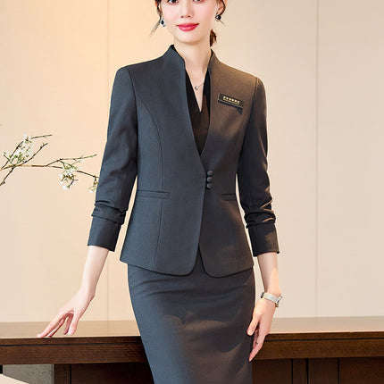 Professional Suit Vest suit Waitress Hotel Attendant Work Clothes Dental Oral Front Desk Horse Clamp Work Uniform Autumn