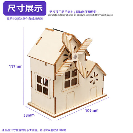 Solar Cabin Windmill Technology Small Making Handmade DIY Material Science Experimental Equipment stem Teaching Aware