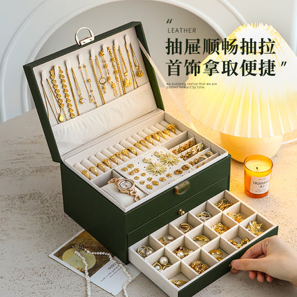 Jewelry Storage Box, Exquisite Necklace, Earrings, Gold Hand Jewelry, Earrings, Jewelry Box, Large Capacity, 2025 Model Drawer
