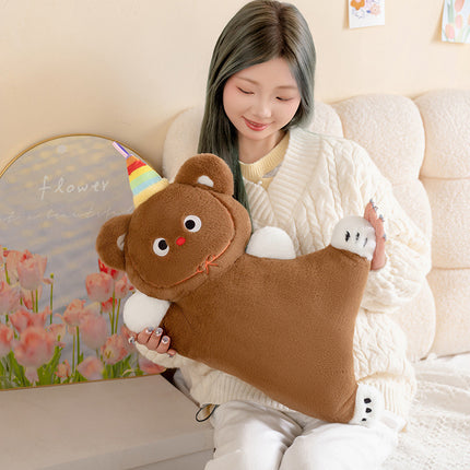 Cross-Border New Puppy Pillow, Kitten Plush Toy, Cute Dog Doll, Nap Pillow, Sofa Pillow, Batch Goods