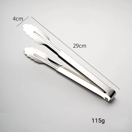 304 Stainless Steel Tongs Commercial Kitchen Tongs Barbecue Steak Barbecue Tongs Anti-Scalding Bread Tongs