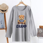 light gray# CHAMP Plush Bear / M
