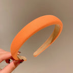 Orange wide body sponge headband