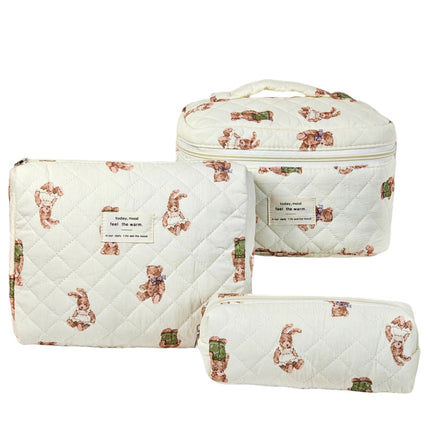 2025 Small Fresh and Cute Cotton Cosmetic Bag Niche Portable Toiletry Cosmetics Bag Floral Ins Cute Box Bag Box