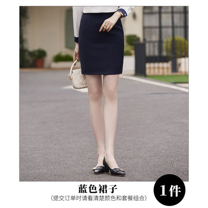 Professional Dress Long Sleeve White Shirt Women's 2024 Spring Temperament Women's Hotel Front Desk Jewelry Store Beautician Work Clothes
