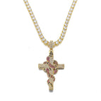 Gold White Zirconium Tennis Chain 20inch