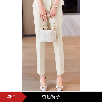 Business wear suit women's summer thin summer elegant goddess fan Gao end hotel front desk workwear suit overalls