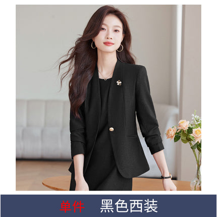 Business Dress Women's Suit 2024 New Autumn Thick Small Suit Elegant Work Clothes Suit Skirt dress
