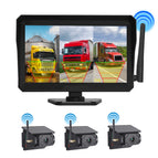10.1inch car wireless display three-way bsd + 3 magnetic solar cameras