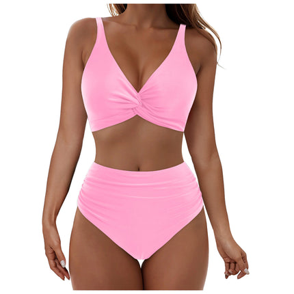 2025 Summer Fresh Design Vest Strap Swimsuit Women's Sweet Beach Vacation Two-Piece Swimsuit