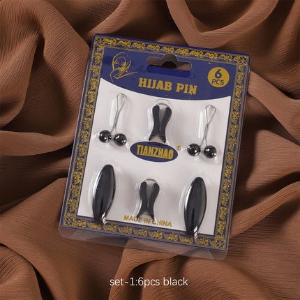 Foreign Trade Simple Plastic Safety Pin suit Cap Needle Silk Scarf Clip Neck Clip Headscarf Needle Pearl Clip Scarf Clip