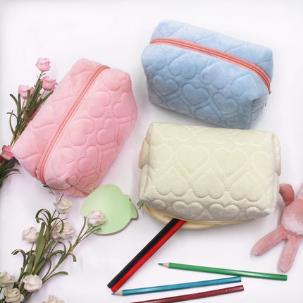 New Love Pillow Storage Bag Cosmetic Bag High-Looking Extra Large Capacity Student Storage Pen Bag Foreign Trade Wholesale