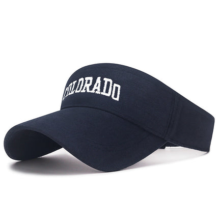 Summer Sports Sunshade Tennis Hat, Brushed Embroidered Letters, Small Face, Can Be Tied into a Ponytail, Empty Top Hat, Same Style for Men and Women