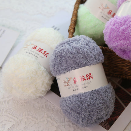 Coral fleece wool group fluffy towel scarf baby wool handmade diy woven bag self-woven material bag wholesale