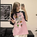 T462 fruit black and pink / M
