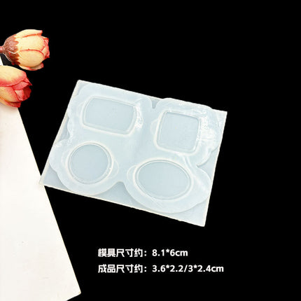 Mini Plate Tray Silicone Mold DIY Crystal Glue Uv Glue Food Toy Fruit Bottom Tray Handmade Mold