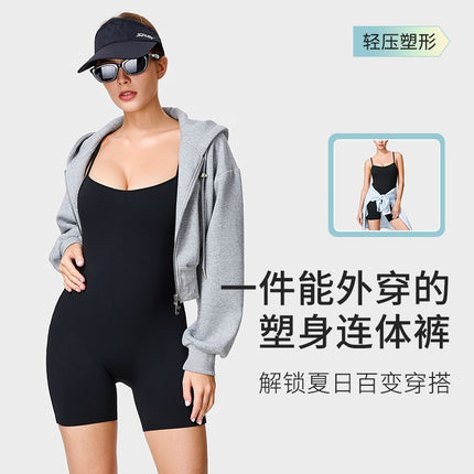 Pilates Jumpsuit Fitness Clothing Women's Tight Slimming Look Training Outer Wear Camisole Yoga Clothing Body Shaping Jumpsuit