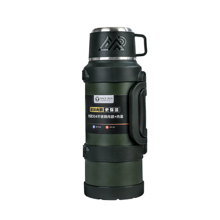 316 stainless steel outdoor thermos cup large capacity thermos pot with handle travel pot car sports double-layer water bottle