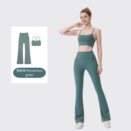 [in Stock] Ld Speaker Y-Shaped Vest Set Long Sleeve Women's Slim Fit Jacket Stretchy Sports Yoga Wear