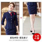 Blue suit + skirt / S