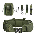 Belt + waistband + waist bag + water bottle buckle + keychain + carabiner + eagle beak hook (military green)
