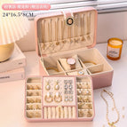 Diamond buckle pink jewelry box