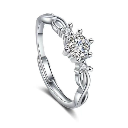 Couple's Ring A Pair of Women and Men's Ring Students Niche Opening Wedding Diamond Ring Girls' Adjustable Gift Memorial