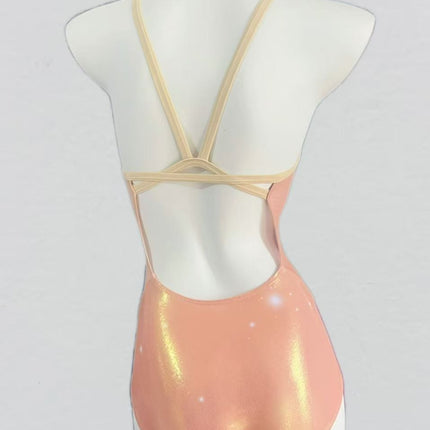 New One-Piece Swimsuit for Women, High-Looking Gradient Color Ins Style, Beautiful Belly-Covering Buttocks, Hot Spring Racing Triangle
