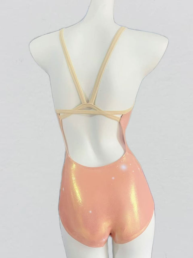New One-Piece Swimsuit for Women, High-Looking Gradient Color Ins Style, Beautiful Belly-Covering Buttocks, Hot Spring Racing Triangle