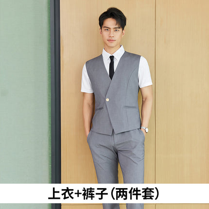 Spring Clothing Professional High-end Vest suit Temperament New Hotel Front Desk Attendant Work Clothes Sales Workwear Uniform