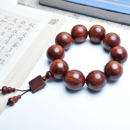 Venus Old Material Zambia Lobular Red Sandalwood Handheld Chain High Oil Mimi Buddha Bead String New Chinese Style Ornament for Men and Women