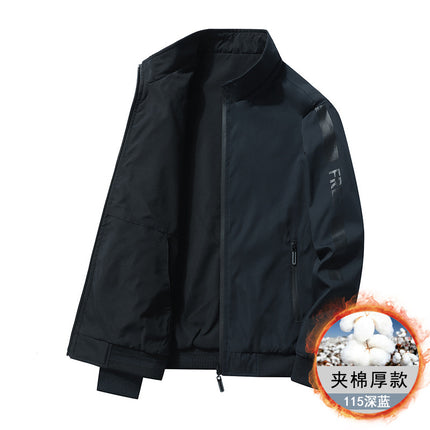 Double-sided men's jacket spring and autumn casual jacket men's foreign trade new cotton-padded jacket two-side quilted baseball uniform men