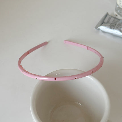 Casual and Versatile Thin Hair Hoop Hairpin Hair Accessories Headband Rhinestone High-End Hair Accessories 2025 Summer New Korean Hair Accessories