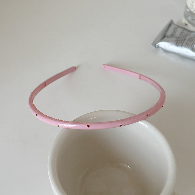 Casual and Versatile Thin Hair Hoop Hairpin Hair Accessories Headband Rhinestone High-End Hair Accessories 2025 Summer New Korean Hair Accessories