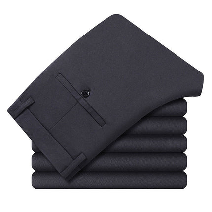 Wholesale middle-aged casual pants men's four sides high elastic fabric summer thin ice silk pants pants pants pants high waist breathable