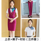 Women's Rose Red + pants + shirt / S