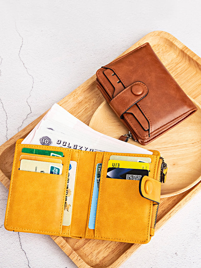 Women's Korean-style fashionable short wallet 2024 new student simple clutch multi-card wallet coin purse