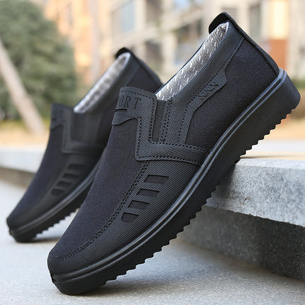 Foreign Trade Old Beijing Cloth Shoes for Men, Spring and Autumn, Breathable and Comfortable, Soft-Soled, Lightweight, Large Size Shoes for Middle-Aged and Elderly People