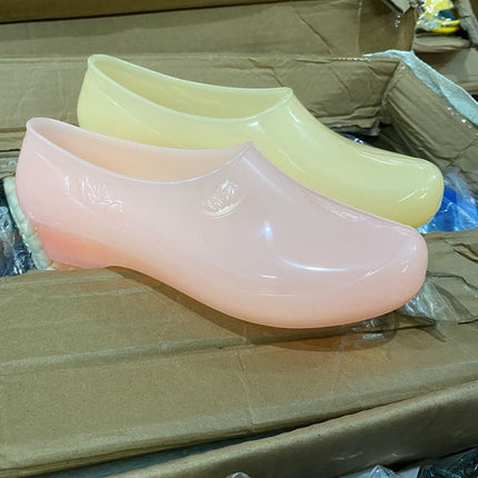 Shanhe 703 Pure Color Yuanbao Yellow No Interior Washing Quick-drying Shoes for Mother Outdoor Vegetable Waterproof Women's Rubber Shoes