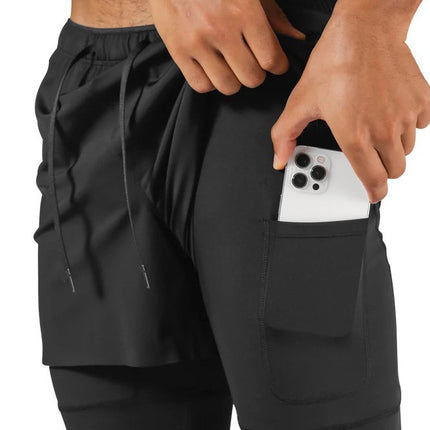 European Code Cross-border Men's Sports Leisure Shorts Track and Field Running Fitness Training Quick-drying Breathable Shorts Crazy Muscle