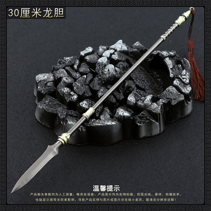 Around the Three Kingdoms 30cm Yang Ye Guan Dao Qing Long Crescent Moon Dao Fang Tian Painting Ji Hao Long Ge Large Metal Model