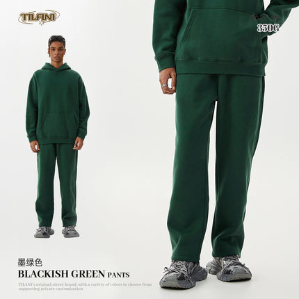 Tilani Men's Clothing 2026 Spring and Autumn Solid Color Basic Sports Suit American Style Trendy Brand Fleece-Lined Thickened Sweatshirt and Sweatpants
