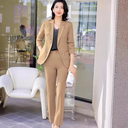 Orange Suit Jacket Women's High-end Fashionable Business Wear Elegant Goddess Fan Dress Western Style Fashionable Small Suit suit