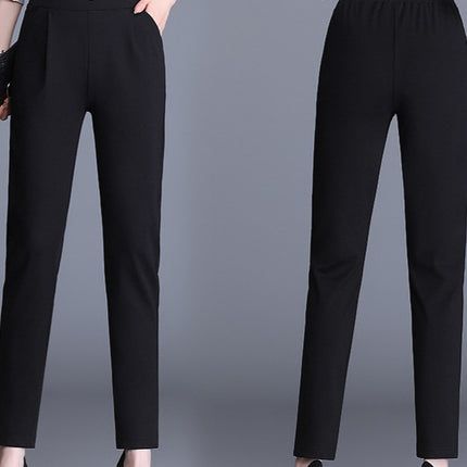 High-end Wide-leg Pants Spring and Autumn New Arrival Middle-aged Mother High Waist Loose plus size Dosing Straight Pants Casual Women's Pants
