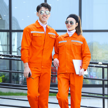 Spring, Autumn and Winter Seasons Long-sleeved Work Clothes suit Dirt-resistant Wear-resistant Work Clothes Factory Clothes Auto Repair Work Clothes Labor Insurance Clothes