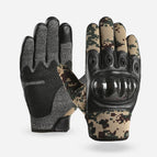Tactical anti-cut long finger-dark green camouflage (sheepskin + carbon fiber protective shell) / M
