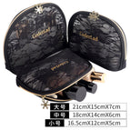 Black gold logo lace shell bag / Large size