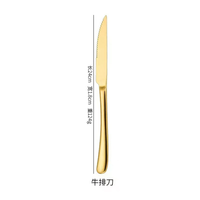 3 04 months light steak knife fork spoon thickened stainless steel tableware western food knife fork spoon dessert spoon upscale hotel restaurant