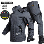 Waterproof fleece jacket gray / 185 (suitable for 80-90kg )